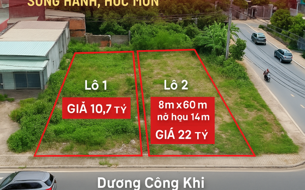 💥 HÀNG THƠM MẶT TIỀN DƯƠNG CÔNG KHI – VỊ TRÍ VÀNG NGAY SONG HÀNH, HÓC MÔN – CHỈ 35TR/M² 💥